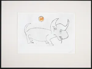 Theodoor Herbert van Putten - Gemengde druktechniek, Strange bull under strange sun! kopen? Bied vanaf 1!