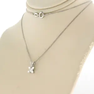 14k gouden collier en solitair hanger met briljant geslepen diamant tot. 0.13ct kopen? Bied vanaf 260!