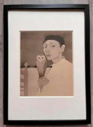 Jan Mankes - Originele Heliogravure Zelfportret met Uil 1923 kopen? Bied vanaf 170!