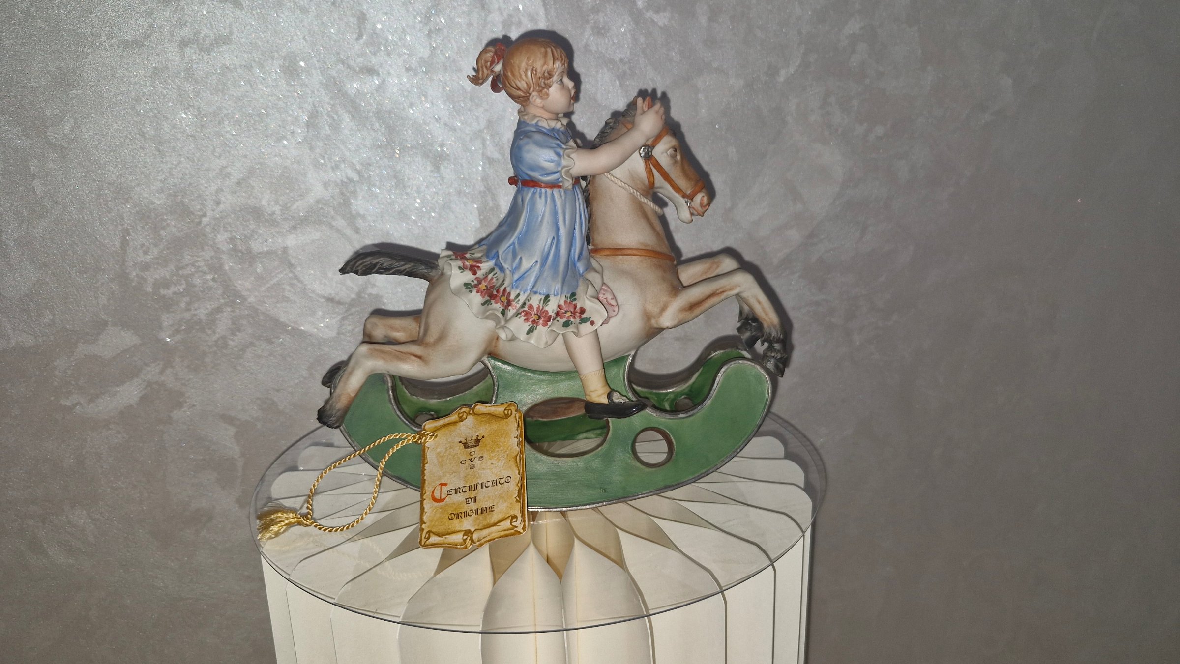 Real Fabbrica Capodimonte - Zeldzaamheid Bimba su Cavallo a Dondolo" Meisje op hobbelpaard Sandro Maggioni kopen? Bied vanaf 75!