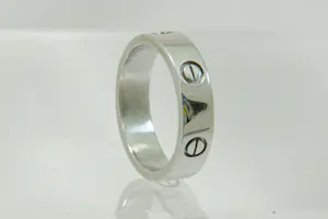 5 - 14 karaats witgouden schroef ring kopen? Bied vanaf 440!