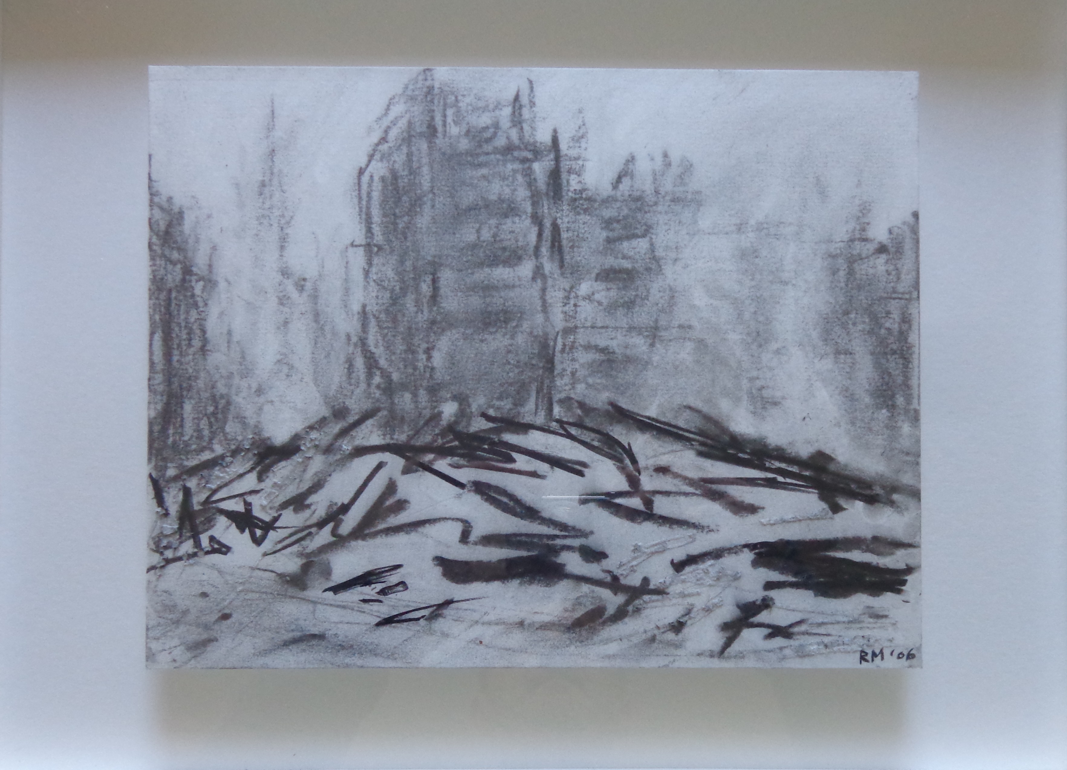 Raquel Maulwurf - MILANO PIAZZA SANCARLO 1943 / HOUTSKOOL KARTON / 33x43cm / KADER / SIG / 2006 kopen? Bied vanaf 295!