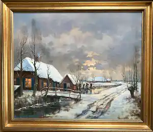 Albert Wessels - boerderij in winterlandschap verkocht voor € 250!
