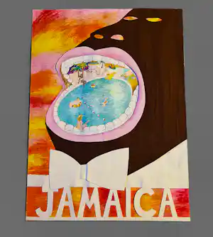 Mavis Smith - Amerikaanse schilder, auteur en illustrator - gem. techniek collage "Jamaica" kopen? Bied vanaf 140!
