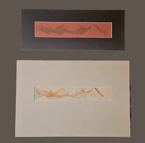 Theo Beerendonk - TWEE (2) unieke 1970 abstracte reliëfdrukken - compositie in rood - gesigneerd kopen? Bied vanaf 84!