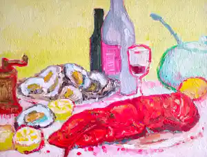 Tanja Koelemij - serie stillevens kreeft verkocht voor € 65!
