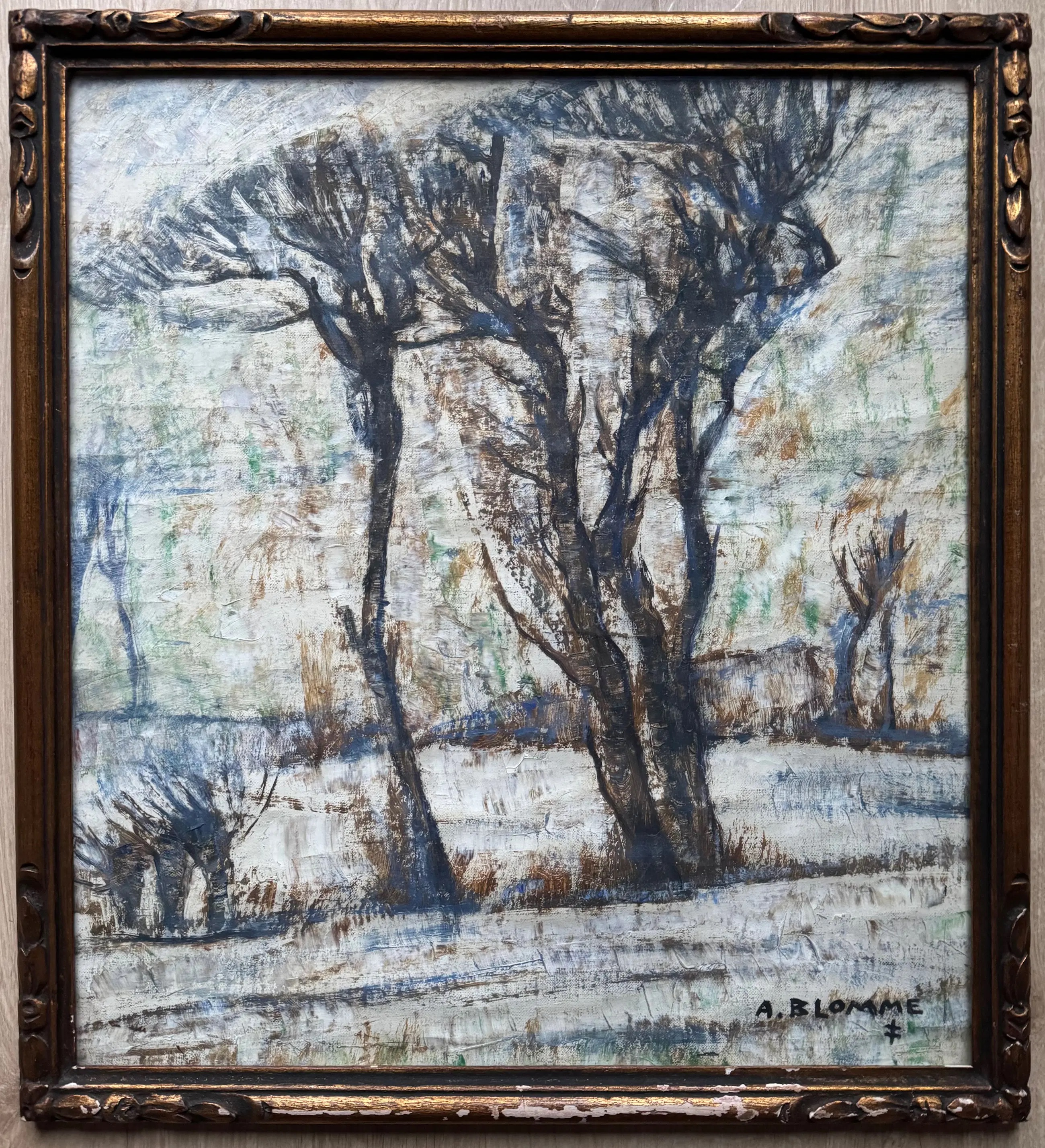 Alfons Blomme - Landschap met bomen kopen? Bied vanaf 70!