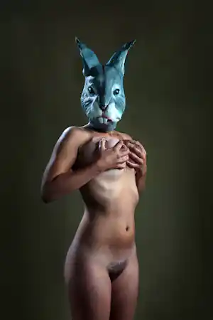 Filip Naudts - "The Rabbit", from the series 'Zoophilia'. (2013) verkocht voor € 190!