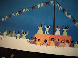 Niet of onleesbaar gesigneerd - Braziliaanse naieve kunst 1979 "in de haven van Rio de Janeiro" gesigneerd kopen? Bied vanaf 10!