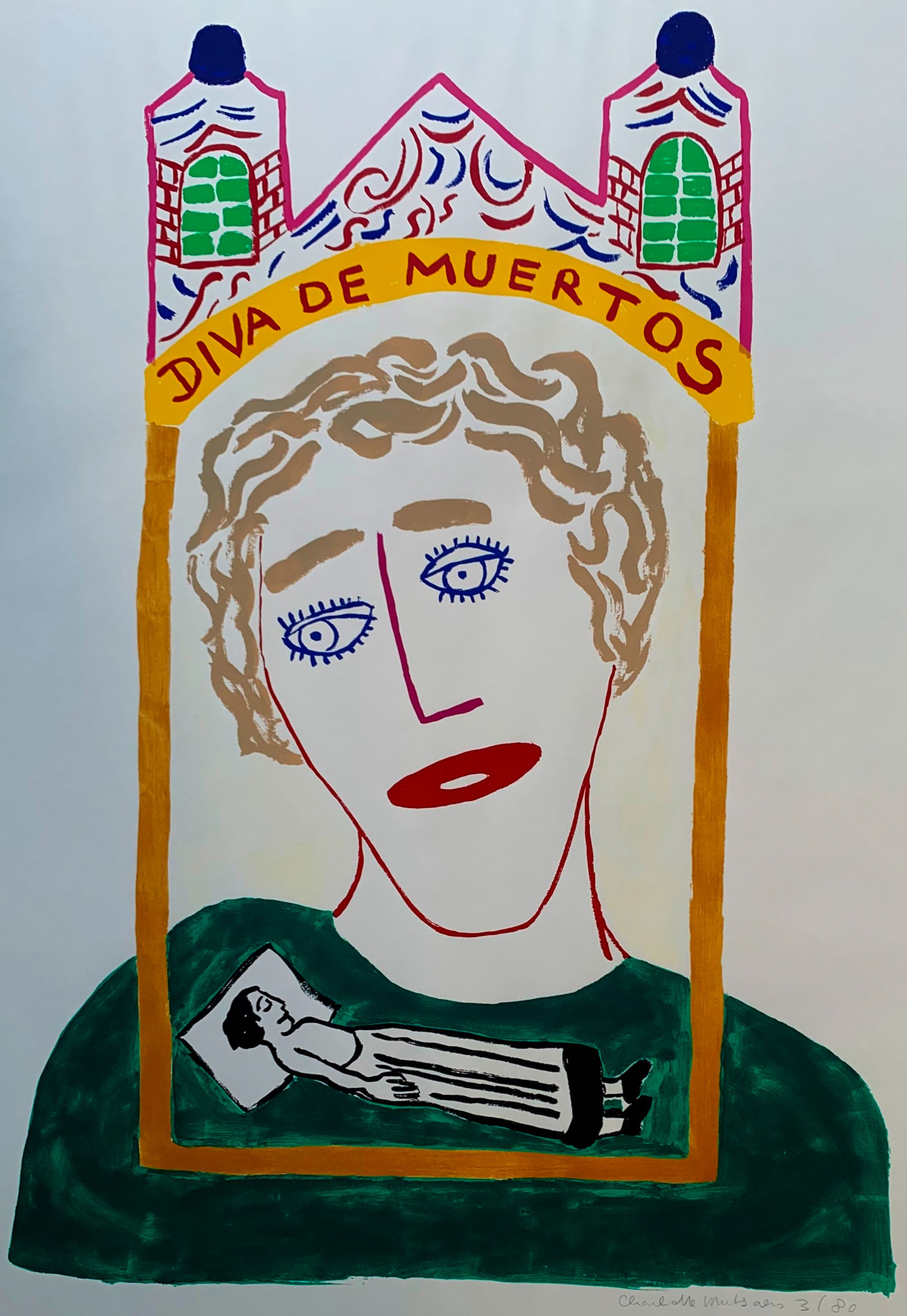 Charlotte Mutsaers - grote litho: 'Diva de muertos' kopen? Bied vanaf 295!