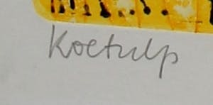 Eliza Kopec - Ets/Aquatint en Houtdruk: Koetulp kopen? Bied vanaf 55!