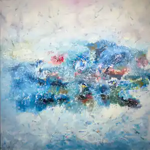 Angelos Tassopoulos - Olieverf op doek, Abstracte compositie - Zeer groot kopen? Bied vanaf 200!
