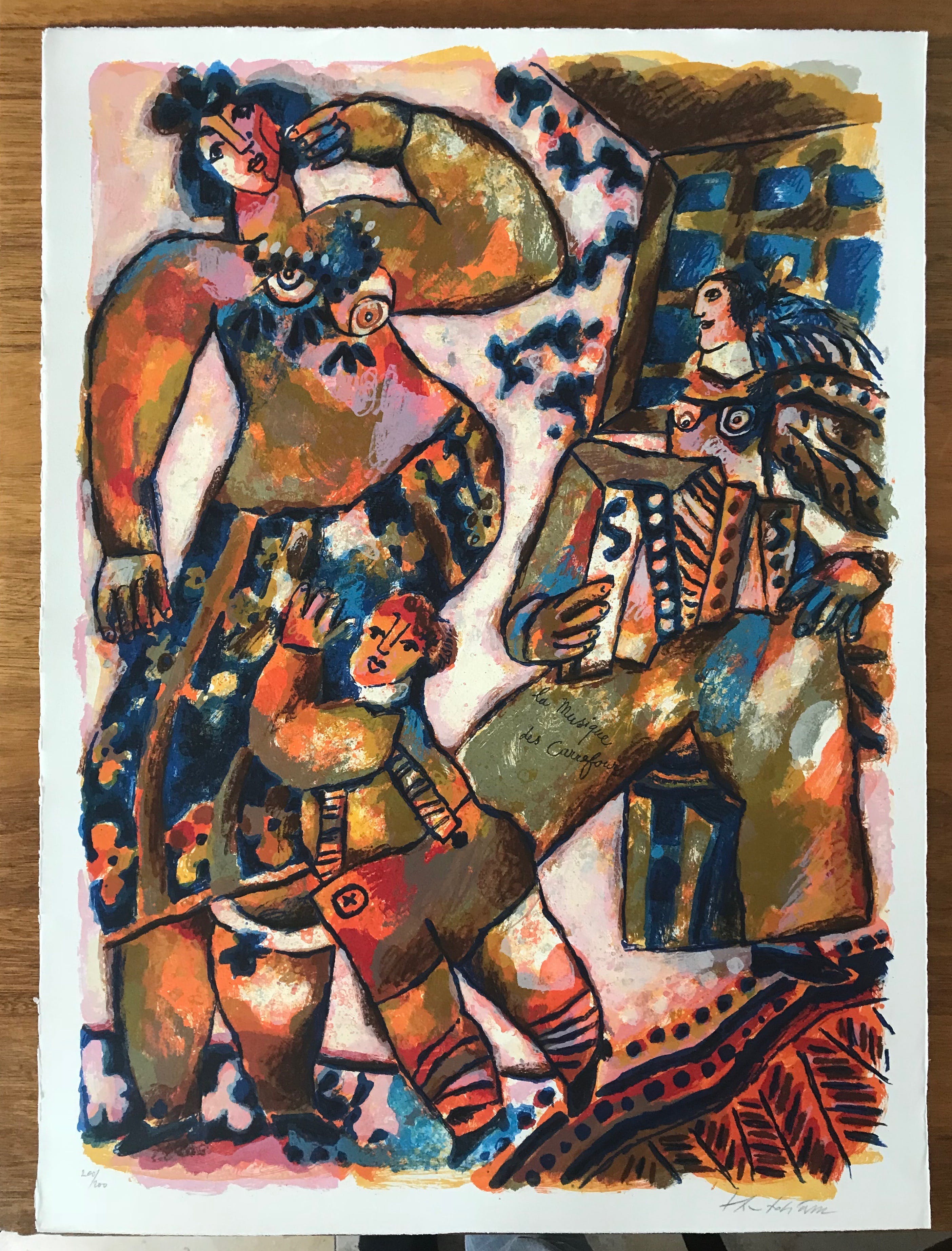 Theo Tobiasse - Kleurenlitho - Gesigneerd - 200/200 - Zonder lijst kopen? Bied vanaf 195!