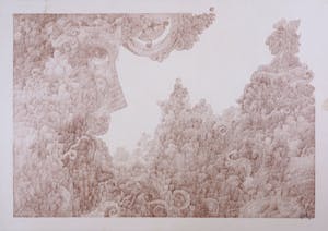 Niet of onleesbaar gesigneerd - Tekening, Surrealistische vormen kopen? Bied vanaf 1!
