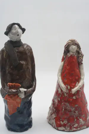 Niet of onleesbaar gesigneerd - Twee Prachtige Keramieken Deense Design Sculpturen kopen? Bied vanaf 1!