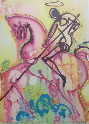Salvador Dali - LES CHEVAUX DE DALI / KLEURLITHO / 56x36cm / DROOGSTEMPEL / 1983 kopen? Bied vanaf 45!