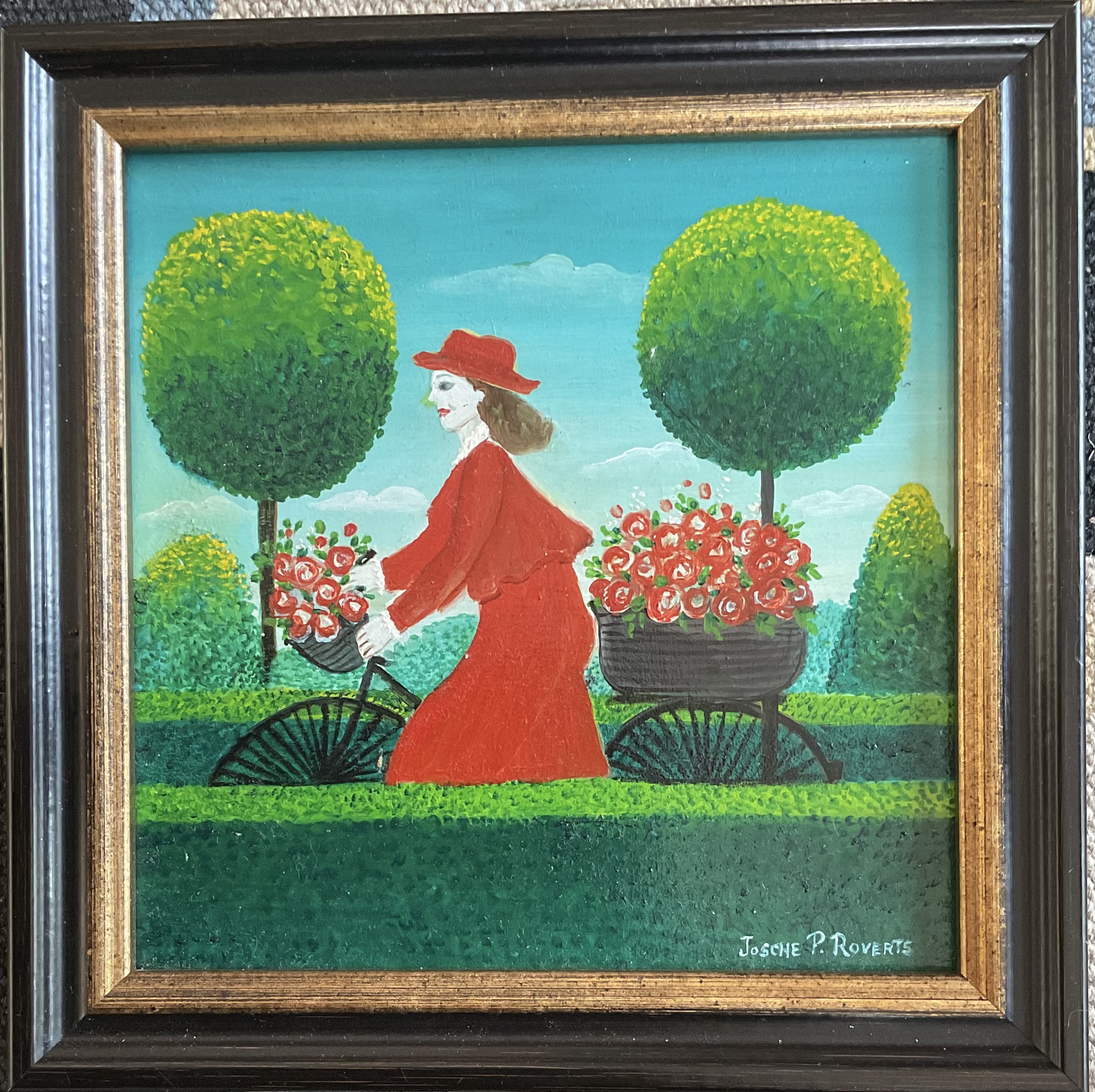 Josche Roverts - Schilderij olieverf, Naar de Markt kopen? Bied vanaf 40!
