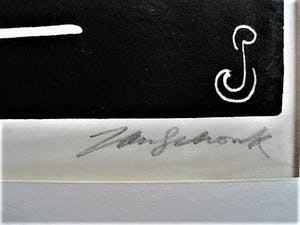 Jan Schonk - Mooie eigen druk (50 ex) Art Deco Houtsnede "Pauwestaart" potloodgesigneerd kopen? Bied vanaf 40!