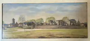 Johan Ponsioen - Stadsgezicht Tiel verkocht voor € 130!