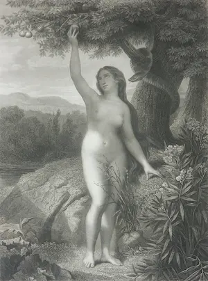 Charles de Lalaissé - Gravure, Eve cueille la pomme - Ingelijst kopen? Bied vanaf 1!