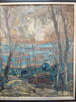 Charles Hollman - Boslandschap in de winter kopen? Bied vanaf 200!