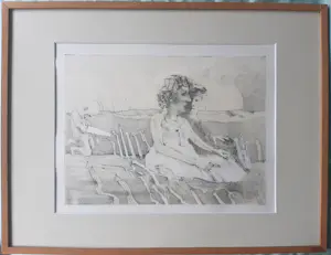 Co Westerik - Kleine jongen met twee dames buiten kopen? Bied vanaf 150!