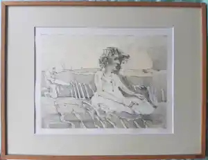 Co Westerik - Kleine jongen met twee dames buiten kopen? Bied vanaf 150!