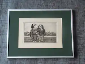 Hans van Draanen - Liefdespaar op een muurtje kopen? Bied vanaf 40!