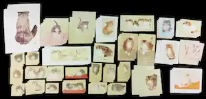 Mohaier Dariush - Lot van ca. 130 litho's!! voor de kattenliefhebbers! verkocht voor € 160!