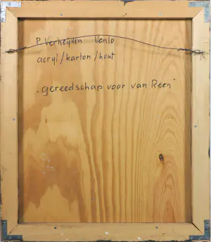 Peter Verheijden - Acryl op karton en hout, Gereedschap voor van Reen - Ingelijst kopen? Bied vanaf 120!