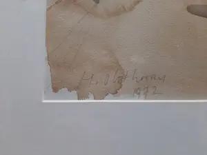 Hans Olsthoorn - Aquarel, Olijfboom en Cypressen. kopen? Bied vanaf 40!