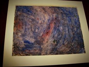 Niet of onleesbaar gesigneerd - Zinderende expressionistische Gouache "Boomgaard en huis" gesigneerd kopen? Bied vanaf 10!