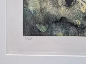 Joost Huizinga - 1964 - Ets en aquatint - oplage 25 - Abstracte compositie - Ingelijst kopen? Bied vanaf 40!