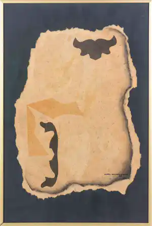 Dirk Rodenburg - Collage, Ab Initio - Ingelijst verkocht voor € 50!