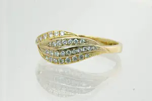 66 - 18 karaat geel gouden ring met diamant ca 0.25 crt briljant kopen? Bied vanaf 235!