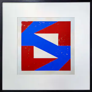Georg Ruijter - Compositie [unicum] - 21953 - ingelijst kopen? Bied vanaf 225!