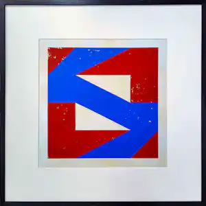 Georg Ruijter - Compositie [unicum] - 21953 - ingelijst kopen? Bied vanaf 225!