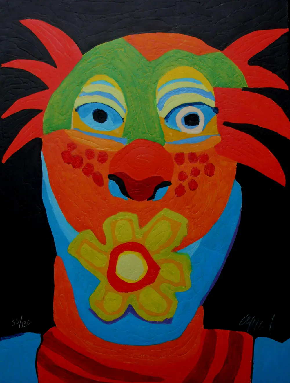 Karel Appel - Houtsnede met carborundum: Le Dompteur à la Rose (Circus serie) - 1978 kopen? Bied vanaf 1995!
