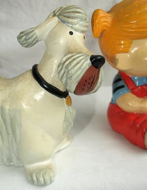 Henry King (Hank) Ketcham - 2 Beelden , Dennis the Menace / Dennis de Bengel - 1974 kopen? Bied vanaf 10!