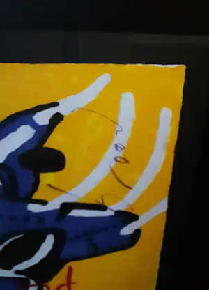 Herman Brood - 'Vliegtuig'(grootwerk, mooi gelijst) kopen? Bied vanaf 499!
