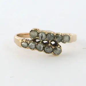 14k rosé gouden ring bezet met roos geslepen diamant 0.25ct - rm 17 kopen? Bied vanaf 240!