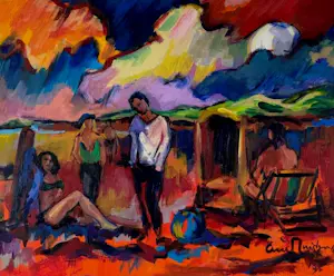 Arie Zuidersma - Acryl op doek: Terschelling - 1995 kopen? Bied vanaf 1500!