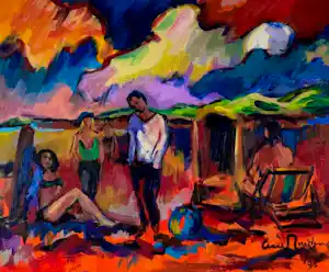 Arie Zuidersma - Acryl op doek: Terschelling - 1995 kopen? Bied vanaf 1500!