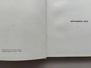 Joan Miro - "Atmosphère Miró" - 1959 - 1e Druk - Hardcover - Goed - Zeldzaam + 4 ander items kopen? Bied vanaf 70!