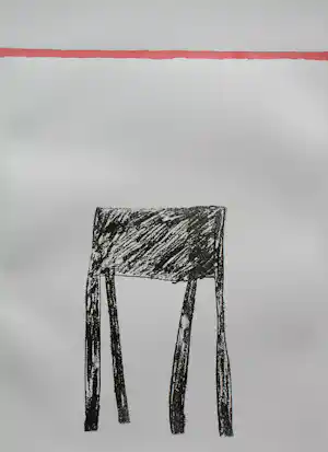 Klaas Gubbels - grote ets/aquatint, met de hand bewerkt met aquarel: "Mijn model" - 1987 kopen? Bied vanaf 395!