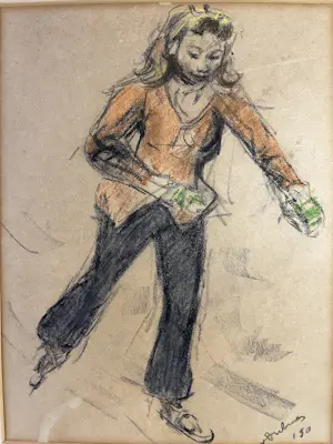 Erasmus Bernhard van Dulmen Krumpelman - Meisje op de schaats in Groningen - Groninger Ploeg kopen? Bied vanaf 280!