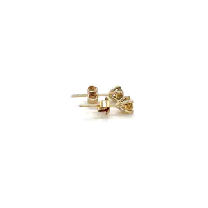 New brillant earrings in 14 Karat (585) yellowgold with natural fancy color kopen? Bied vanaf 650!