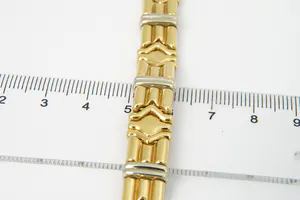 Aparte 18Krt bi-color gouden unisex armband - gekeurd - Massief & zwaar! kopen? Bied vanaf 1180!