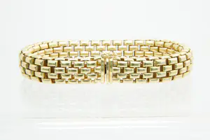 25 - 18 karaats geelgouden mesh schakel armband kopen? Bied vanaf 2680!