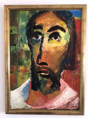 Godfried Theunynck - Schitterend kenmerkend schilderij uit 1992 - "Profeet " LAATSTE KANS !!!!!!!!!!! verkocht voor € 95!